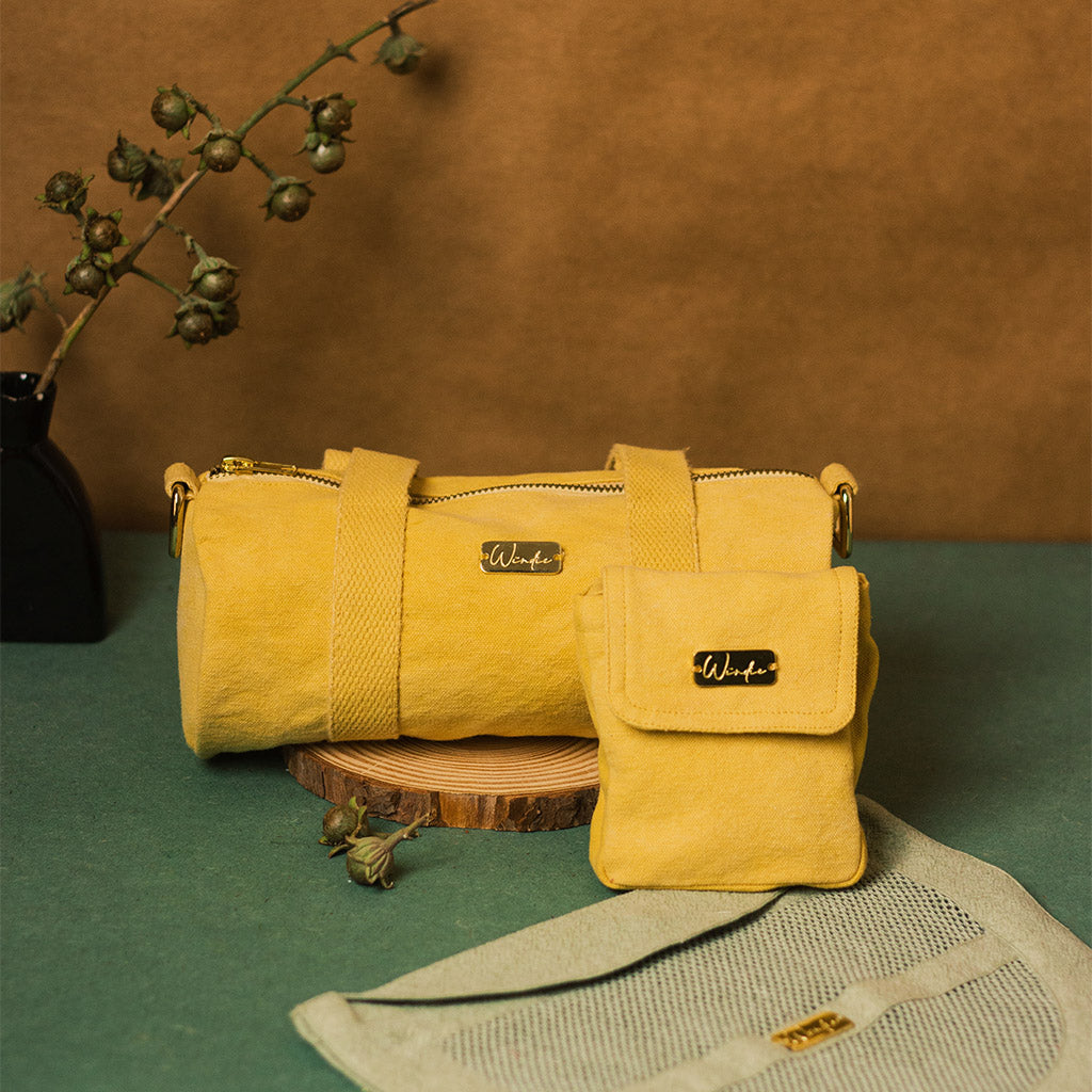 Indie Mustards Mini Duffel and Micro Coin Purse Gift Set