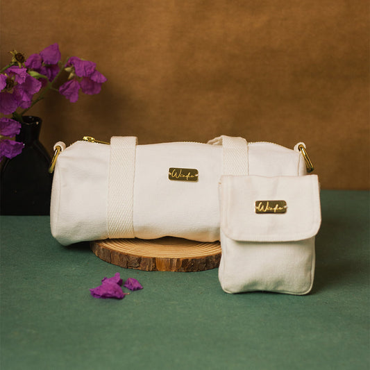 Worthy Whites Mini Duffel and Micro Coin Purse Gift Set